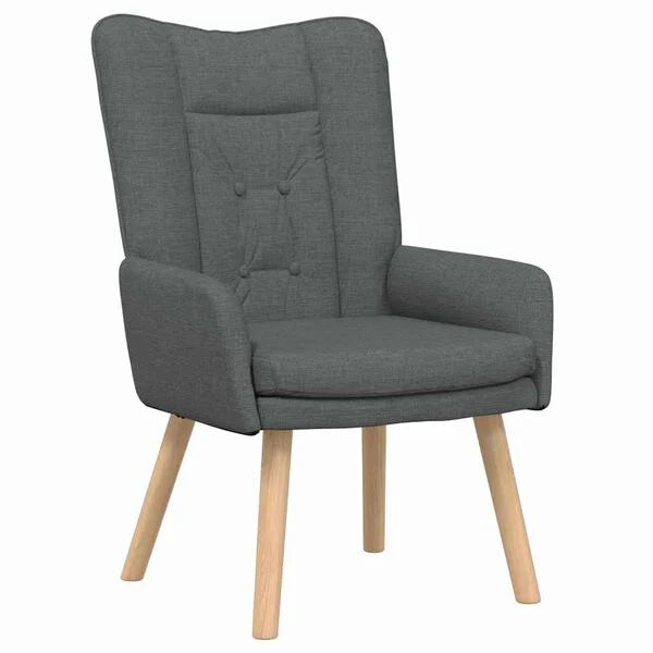 Relaxsessel Dunkelgrau 63x67x94 cm aus Stoff Modern