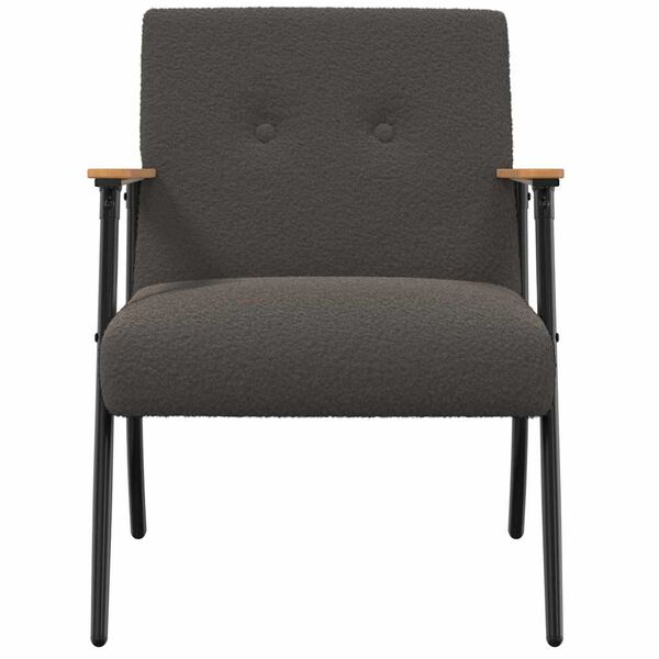 Loungesessel Dunkelgrau 59x75x78 cm aus Wollähnlicher Stoff Modern