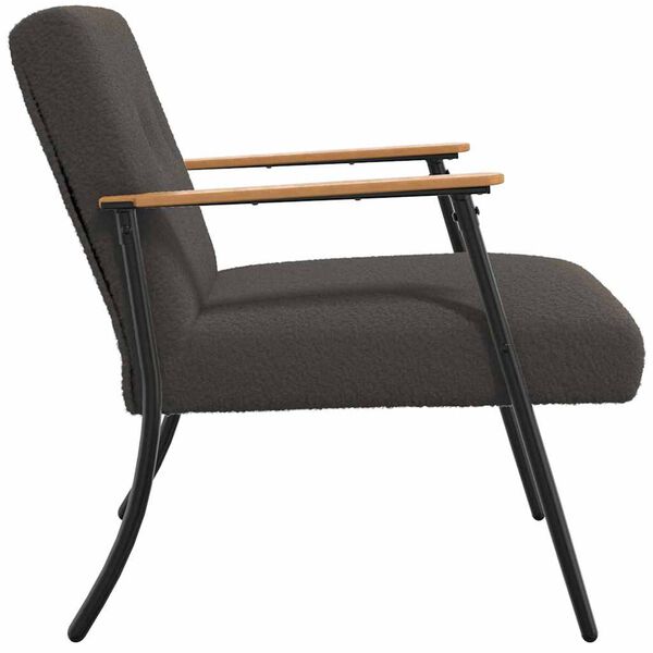 Loungesessel Dunkelgrau 59x75x78 cm aus Wollähnlicher Stoff Modern