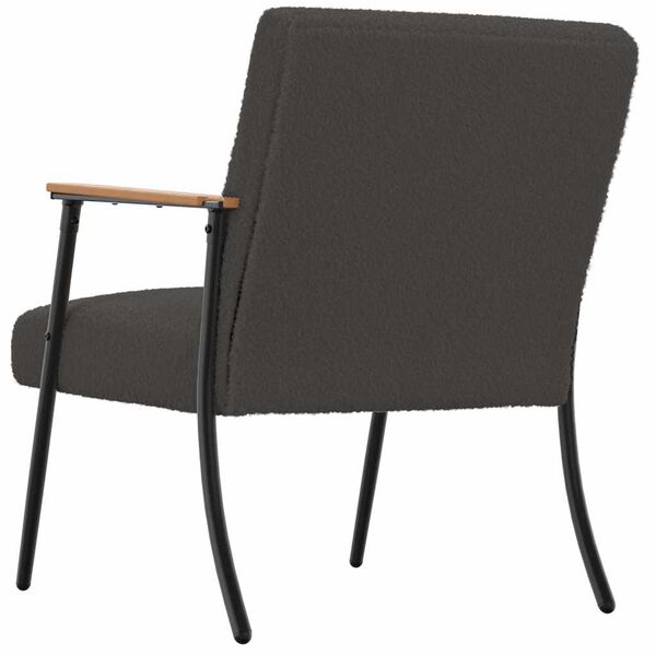 Loungesessel Dunkelgrau 59x75x78 cm aus Wollähnlicher Stoff Modern
