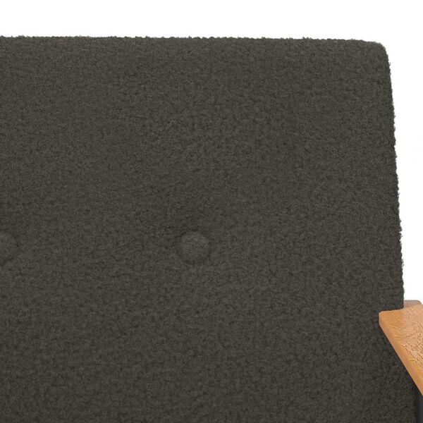 Loungesessel Dunkelgrau 59x75x78 cm aus Wollähnlicher Stoff Modern