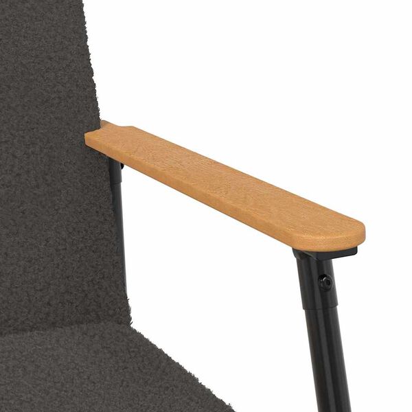 Loungesessel Dunkelgrau 59x75x78 cm aus Wollähnlicher Stoff Modern