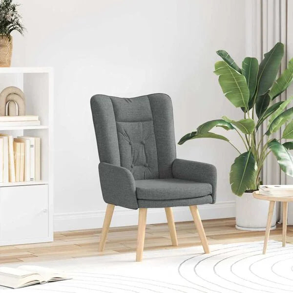 Relaxsessel Dunkelgrau 63x67x94 cm aus Stoff Modern