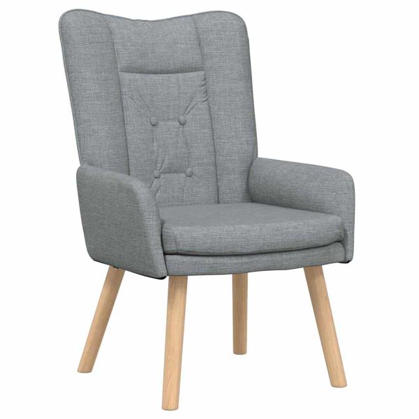 Relaxsessel Hellgrau 63x67x94 cm aus Stoff Modern