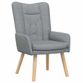 Relaxsessel Hellgrau 63x67x94 cm aus Stoff Modern