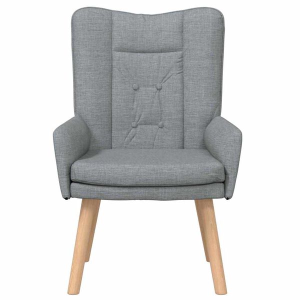 Relaxsessel Hellgrau 63x67x94 cm aus Stoff Modern