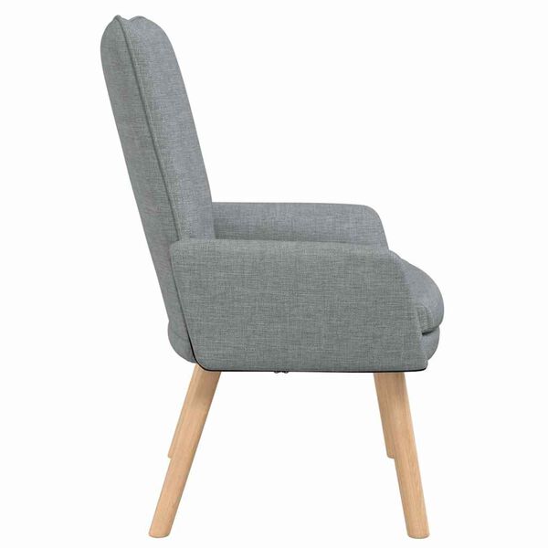 Relaxsessel Hellgrau 63x67x94 cm aus Stoff Modern
