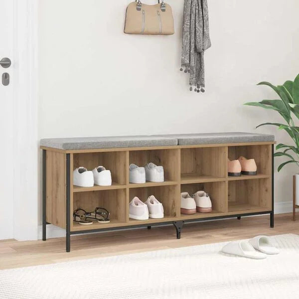 Schuhschrank Artisan-Eiche 131x35x50 cm Industrial Design