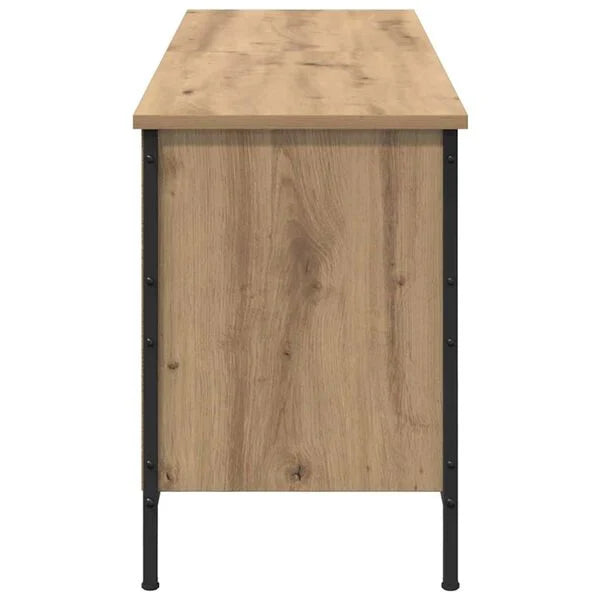 Schuhschrank Artisan-Eiche 131x35x50 cm Industrial Design
