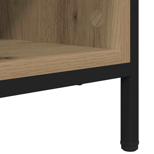 Schuhschrank Artisan-Eiche 131x35x50 cm Industrial Design