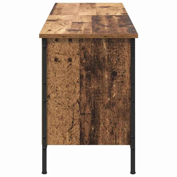 Schuhschrank Altholz Braun 131x35x50 cm Industrial Design