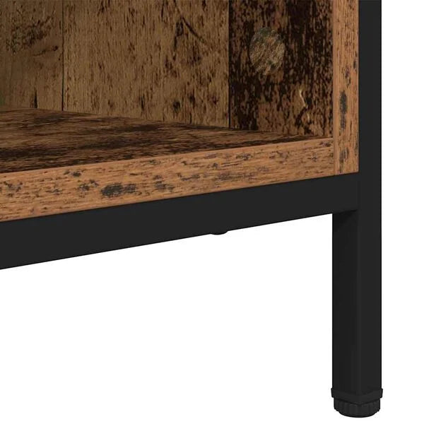 Schuhschrank Altholz Braun 131x35x50 cm Industrial Design