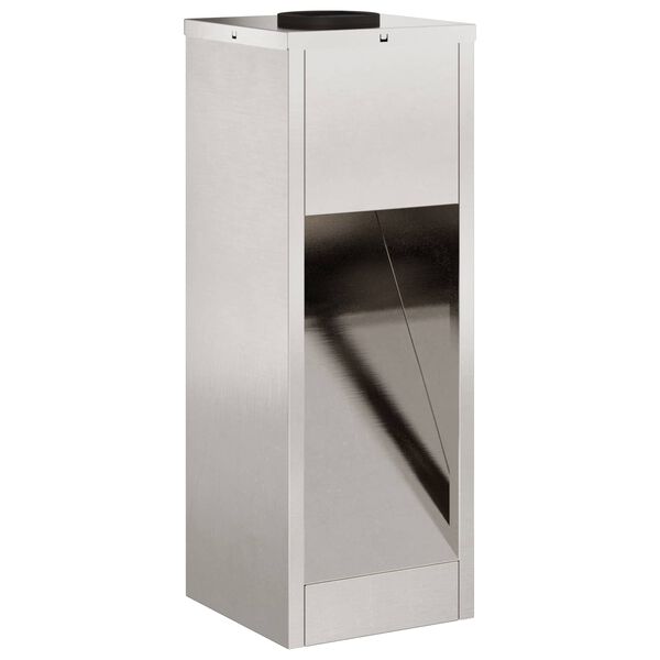 2er Set Solar LED Wegeleuchten Silber aus Stahl 18 x 18 x 50 cm