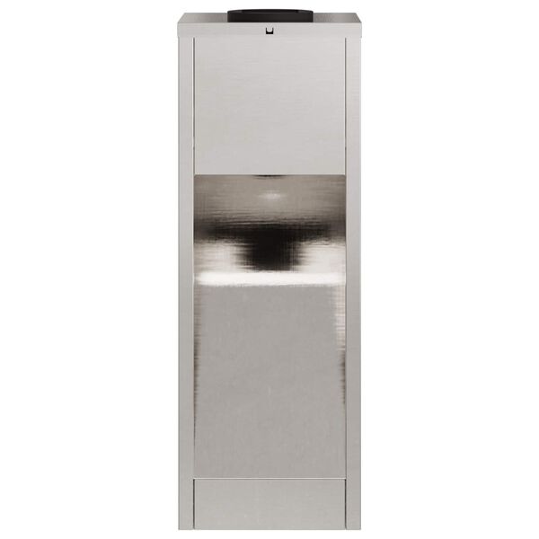 2er Set Solar LED Wegeleuchten Silber aus Stahl 18 x 18 x 50 cm