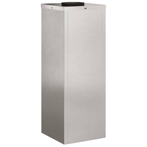 2er Set Solar LED Wegeleuchten Silber aus Stahl 18 x 18 x 50 cm