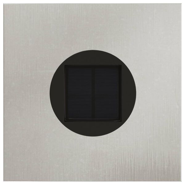 2er Set Solar LED Wegeleuchten Silber aus Stahl 18 x 18 x 50 cm