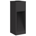 2er Set Solar LED Wegeleuchten Schwarz aus Stahl 18 x 18 x 50 cm