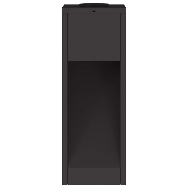 2er Set Solar LED Wegeleuchten Schwarz aus Stahl 18 x 18 x 50 cm