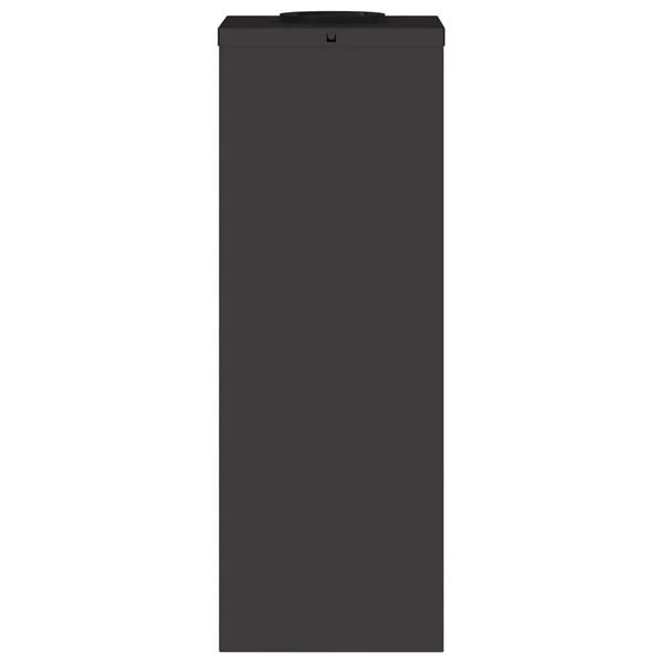2er Set Solar LED Wegeleuchten Schwarz aus Stahl 18 x 18 x 50 cm