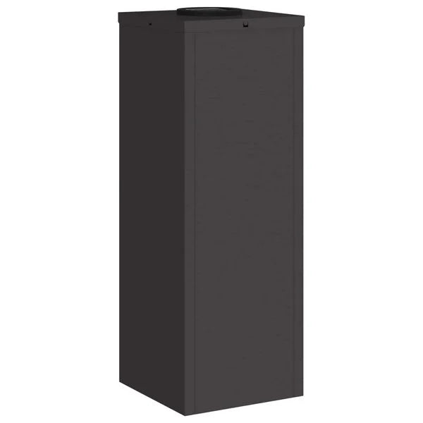 2er Set Solar LED Wegeleuchten Schwarz aus Stahl 18 x 18 x 50 cm