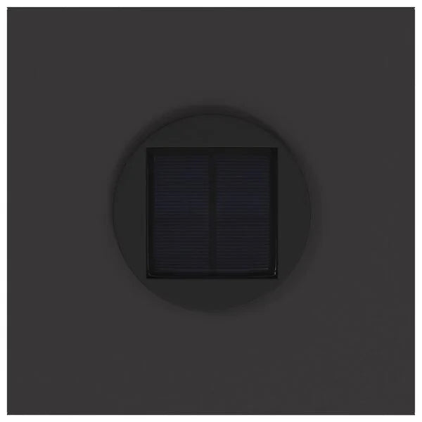 2er Set Solar LED Wegeleuchten Schwarz aus Stahl 18 x 18 x 80 cm