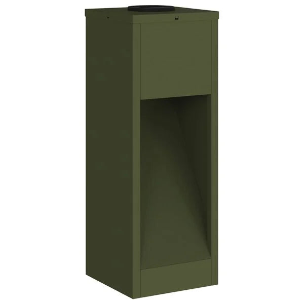 2er Set Solar LED Wegeleuchten Olivgrün aus Stahl 18 x 18 x 50 cm