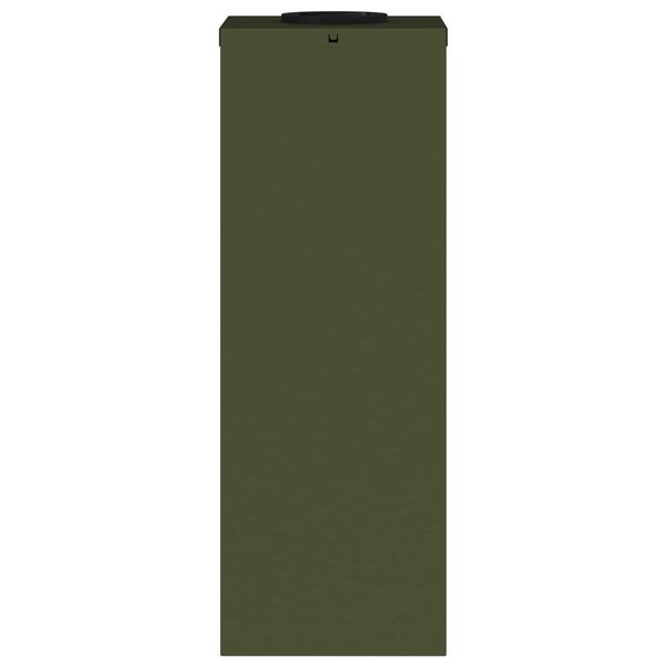 2er Set Solar LED Wegeleuchten Olivgrün aus Stahl 18 x 18 x 50 cm