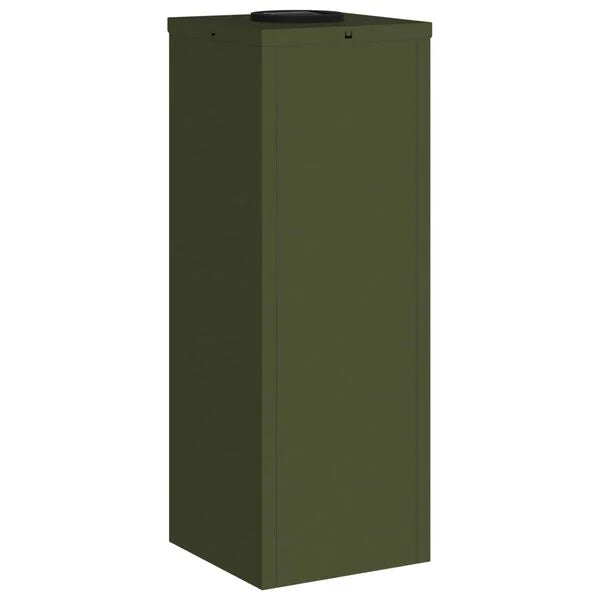 2er Set Solar LED Wegeleuchten Olivgrün aus Stahl 18 x 18 x 50 cm