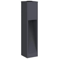 2er Set Solar LED Wegeleuchten Dunkelgrau aus Stahl 18 x 18 x 80 cm