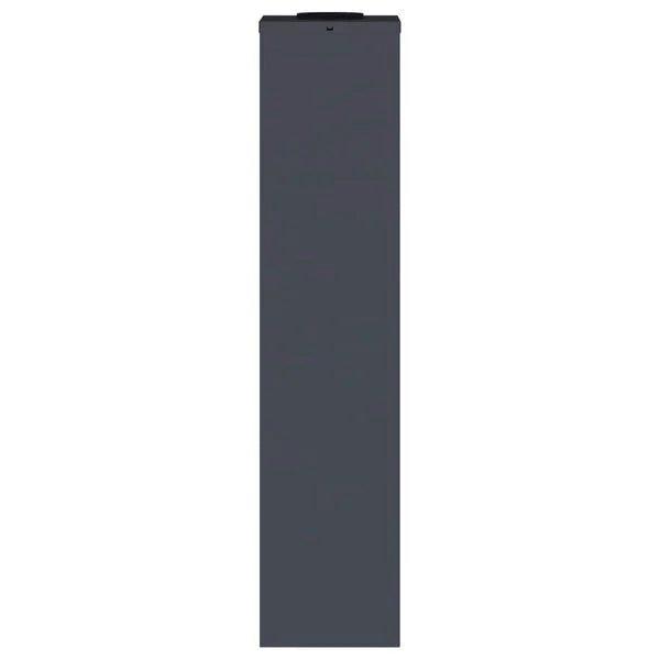 2er Set Solar LED Wegeleuchten Dunkelgrau aus Stahl 18 x 18 x 80 cm