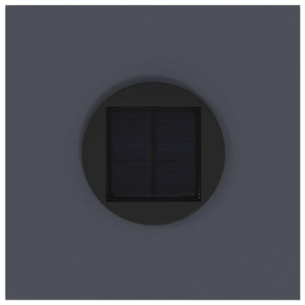 2er Set Solar LED Wegeleuchten Dunkelgrau aus Stahl 18 x 18 x 80 cm