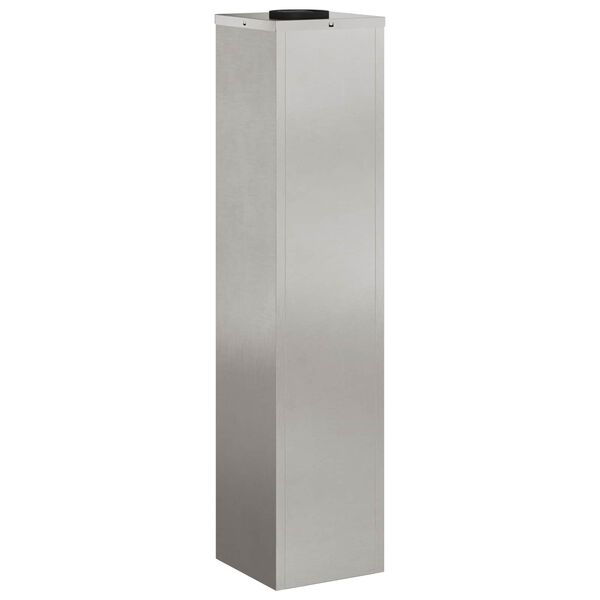 2er Set Solar LED Wegeleuchten Silber aus Stahl 18 x 18 x 80 cm
