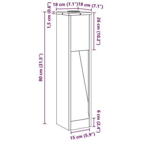 2er Set Solar LED Wegeleuchten Olivgrün aus Stahl 18 x 18 x 80 cm