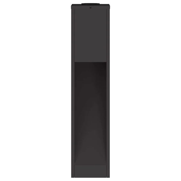 2er Set Solar LED Wegeleuchten Schwarz aus Stahl 18 x 18 x 80 cm