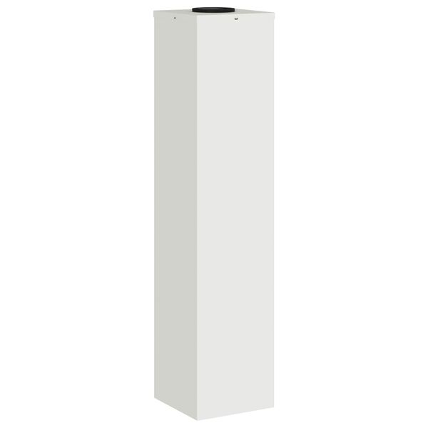 2er Set Solar LED Wegeleuchten Weiß aus Stahl 18 x 18 x 80 cm