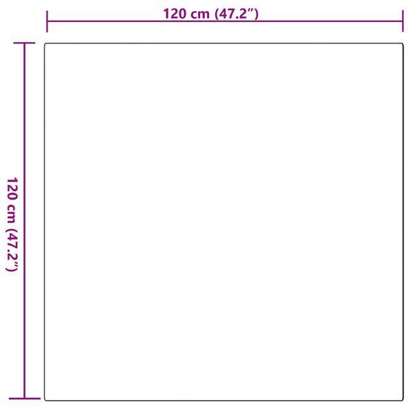 Kunstfell Teppich Grau 120 x 120 cm Rutschfest Weich