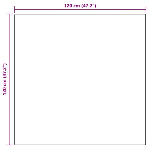 Kunstfell Teppich Beige 120 x 120 cm Rutschfest Weich