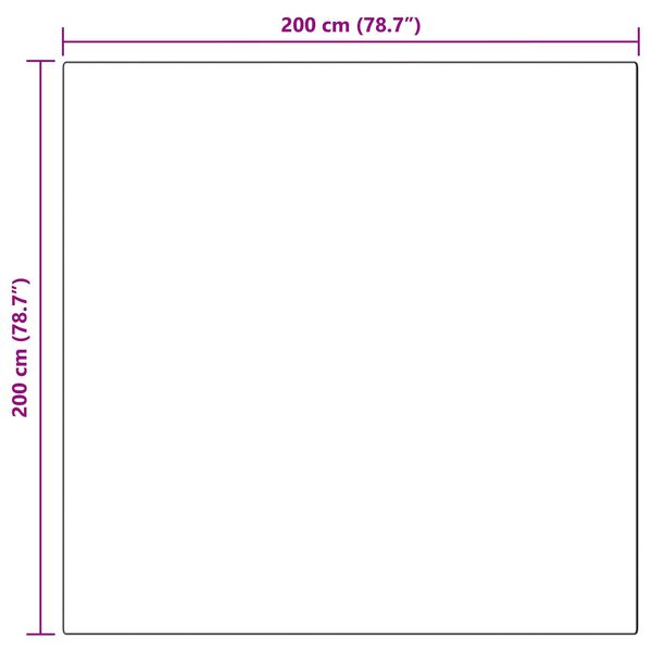 Kunstfell Teppich Beige 200 x 200 cm Rutschfest Weich