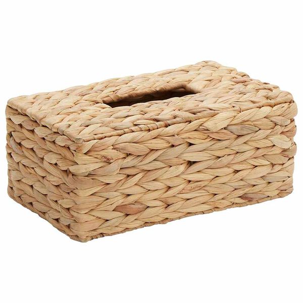 2er Set Taschentuchbox Cover Wasserhyazinthe Natur Dekobox Rechteckig