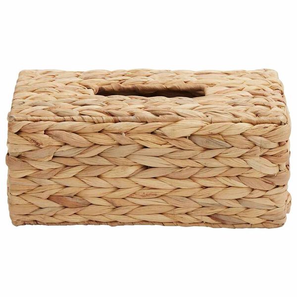 2er Set Taschentuchbox Cover Wasserhyazinthe Natur Dekobox Rechteckig