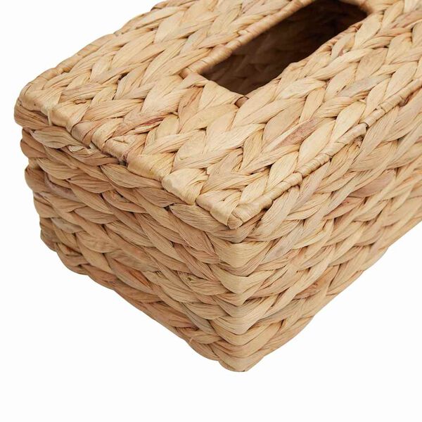 2er Set Taschentuchbox Cover Wasserhyazinthe Natur Dekobox Rechteckig