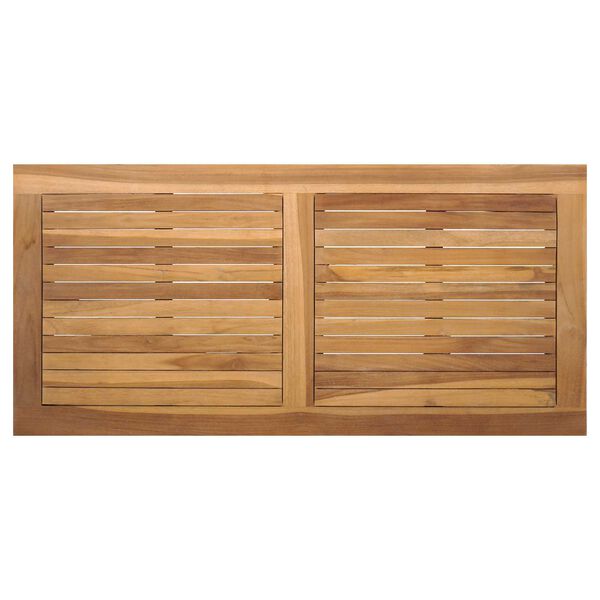 Gartentisch Teak Massivholz Braun 95 x 45 x 40 cm