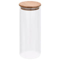 6er Set Vorratsgläser 1000 ml mit Bambusdeckel Glas Aufbewahrungsgläser